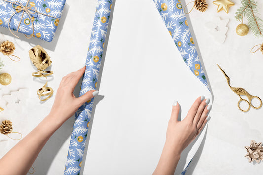 Luxury Henri Matisse Inspired Gift Wrap, Christmas Wrapping Paper, Festive Wrapping Paper, Blue Gift Wrapping Paper, Wrapping paper