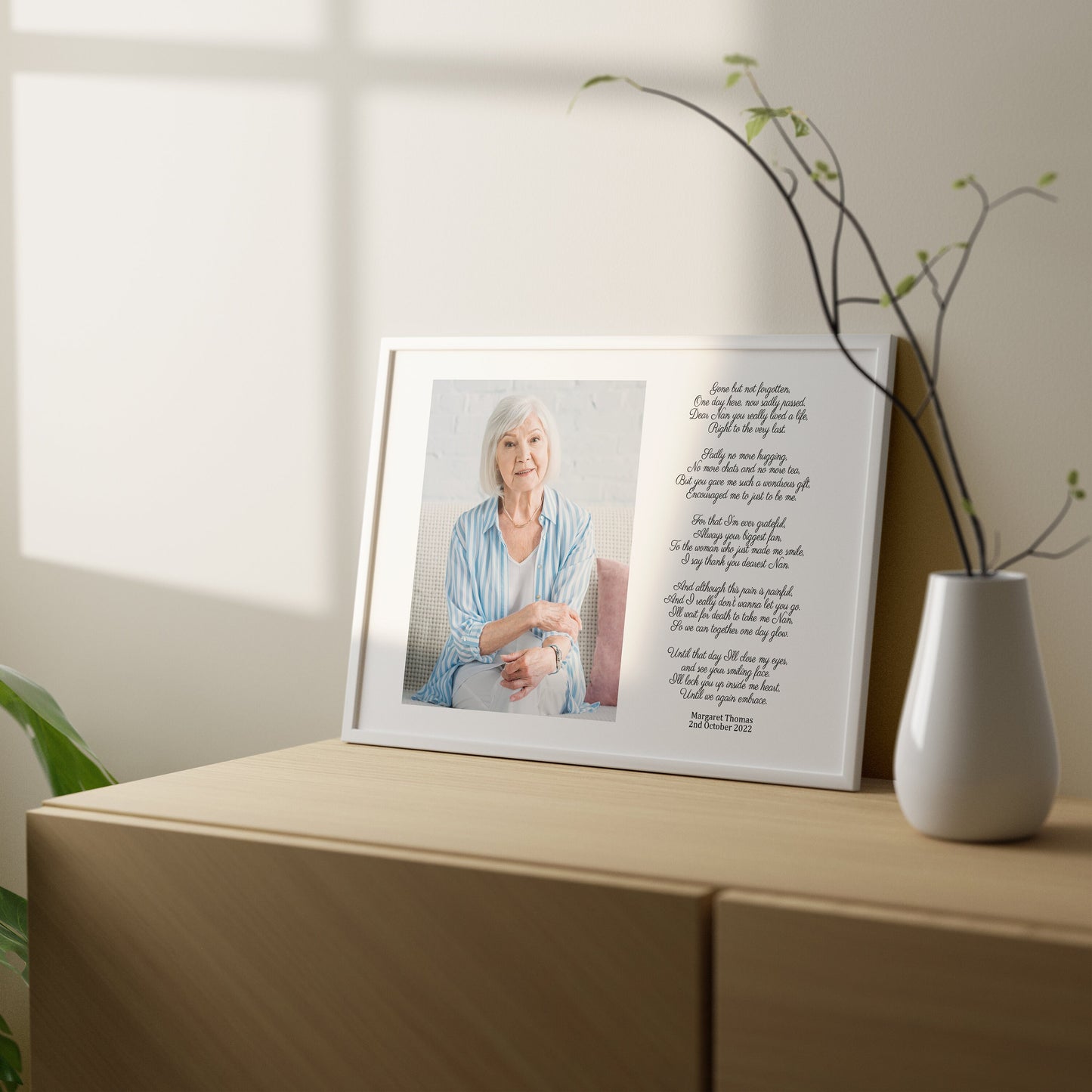 Memorial Poem and Photo Print, Memorial Gift, Dad Memorial framed photo, In Memory photo frame, Personalised Photo Frame, Dad Photo Frame