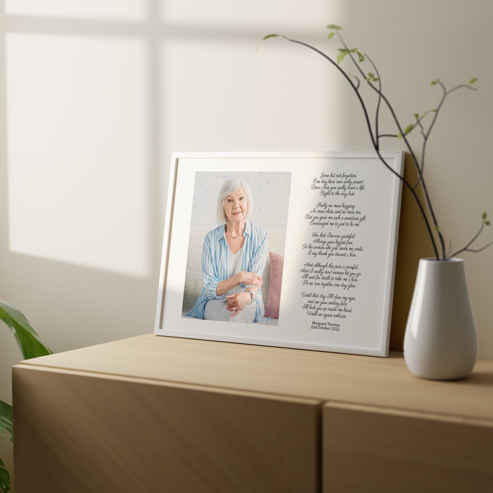 Memorial Poem and Photo Print, Memorial Gift, Dad Memorial framed photo, In Memory photo frame, Personalised Photo Frame, Dad Photo Frame