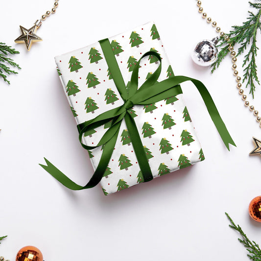 Christmas Trees Wrapping Paper, Christmas Gift Wrapping, Kids Xmas Wrapping Paper, Kids Gift Wrap, Holiday Gift Wrap, Cute Xmas Paper