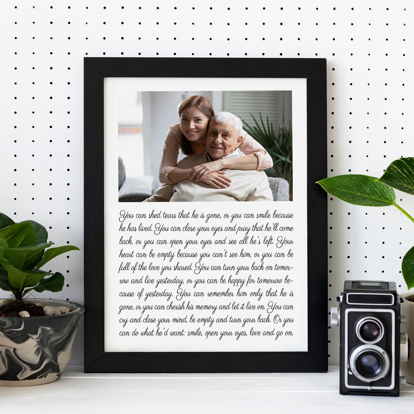 Memorial Poem and Photo Print, Memorial Gift, Dad Memorial framed photo, In Memory photo frame, Personalised Photo Frame, Dad Photo Frame