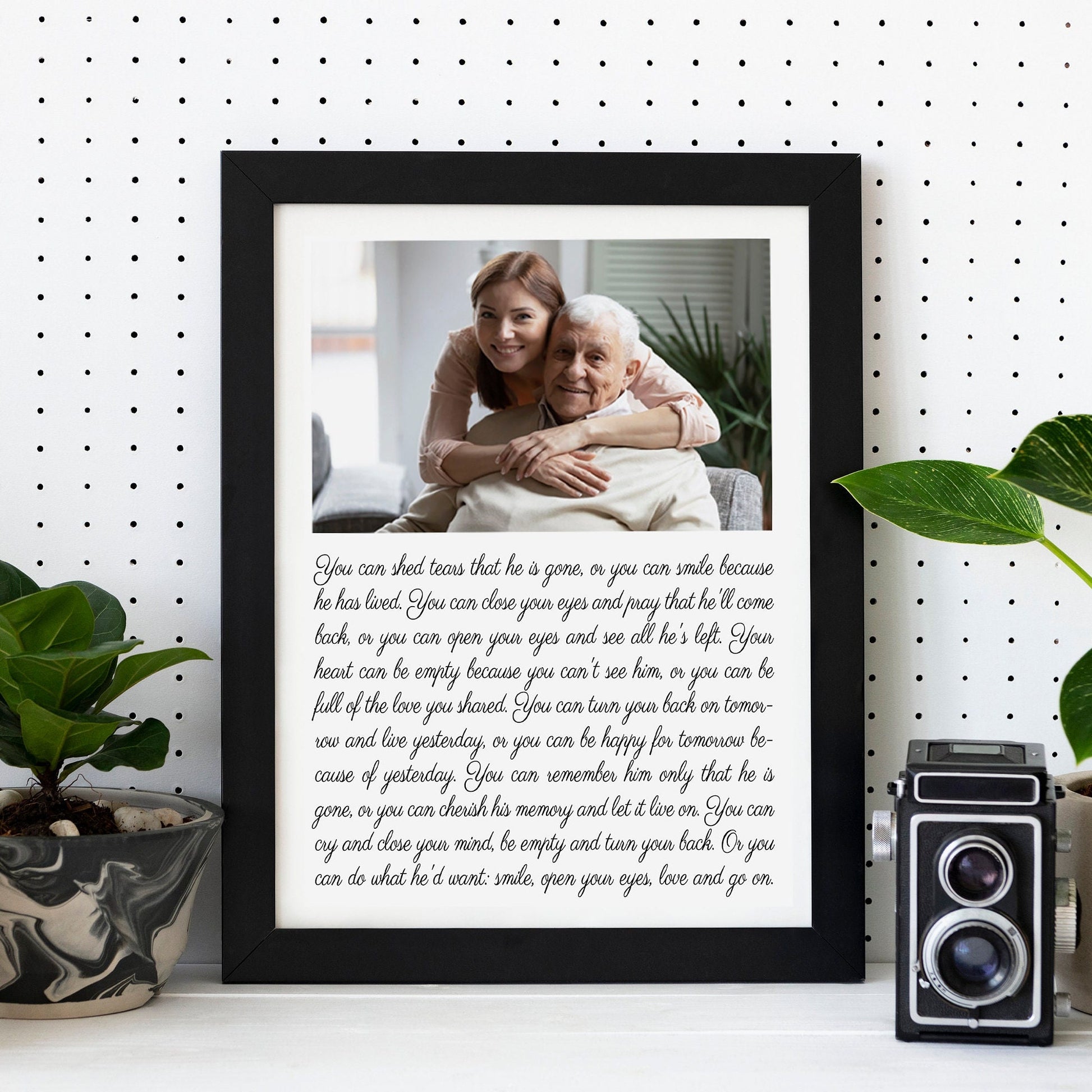Memorial Poem and Photo Print, Memorial Gift, Dad Memorial framed photo, In Memory photo frame, Personalised Photo Frame, Dad Photo Frame