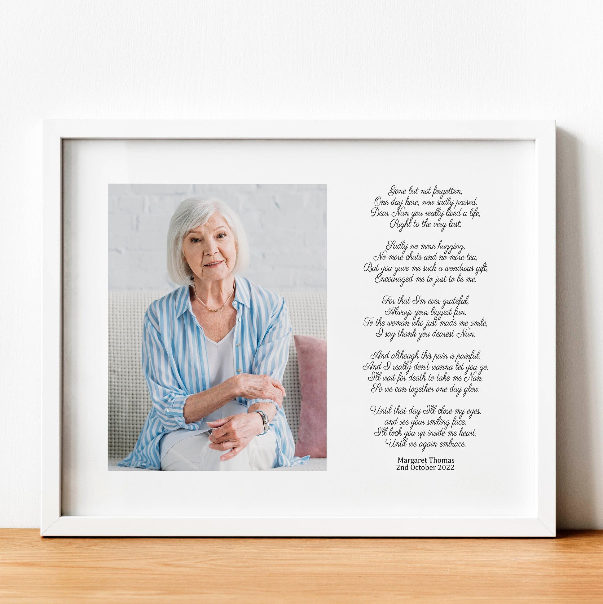 Memorial Poem and Photo Print, Memorial Gift, Dad Memorial framed photo, In Memory photo frame, Personalised Photo Frame, Dad Photo Frame