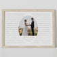 Wedding Vows Print, Wedding Vows Gift, Personalised Wedding Anniversary Gift for Wife, Husband, Framed Wedding Vows Print, Valentines Gift
