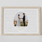 Wedding Vows Print, Wedding Vows Gift, Personalised Wedding Anniversary Gift for Wife, Husband, Framed Wedding Vows Print, Valentines Gift