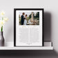 Wedding Vows Photo Print, Personalised Gift for Wife, Husband, Framed Wedding Vows Print
