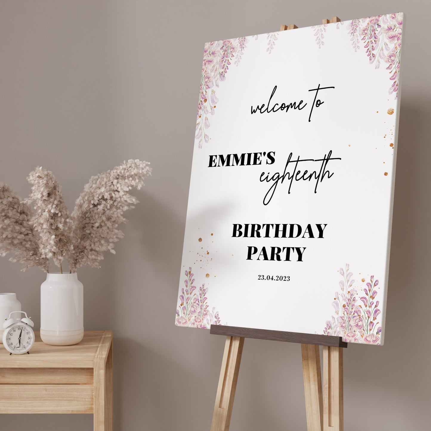 18th Birthday Party Welcome Sign, Girls 18th Birthday Sign, Ahe 18 Birthday Welcome Sign Party, 16th Party Decorations, ANY AGE