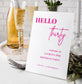 Hello 30 Welcome Party Sign, Pink and White 30th Birthday Party Sign, Minimalist Birthday Party Welcome Sign, ANY AGE