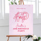 Pink 40th Birthday Party Welcome Sign, 40th Birthday Sign, Pink Birthday Party Sign, Pink Birthday Decorations