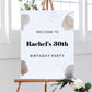 Birthday 30th Party Decoration, Modern Birthday Sign Printable, Birthday Welcome Sign Party, 30th Birthday Party, Modern Neutral Party Sign