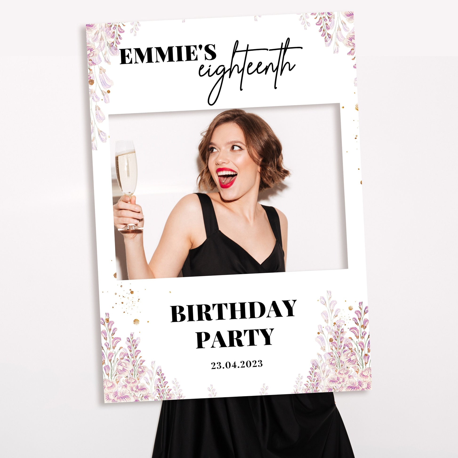 18th Birthday Party Selfie Frame and Party Sign, 18th Party Decorations, 18th Photobooth Frame, 18th Birthday Welcome Party Sign