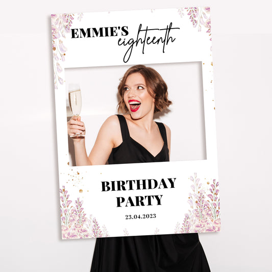 18th Birthday Party Selfie Frame and Party Sign, 18th Party Decorations, 18th Photobooth Frame, 18th Birthday Welcome Party Sign