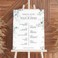 Eucalyptus Timeline Sign, Eucalyptus Wedding Order of Events Sign, Welcome to our Wedding Sign, Wedding Decorations, Eucalyptus Wedding