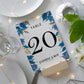 Blue Gold Wedding Table Number Cards, Blue Gold Leaves Table Numbers, Table Decor Wedding, Wedding Table Number Cards, Blue Table Names