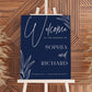 Welcome to our Wedding Sign, Simple Navy Wedding, Elegant Navy Wedding Decor, Navy Wedding Welcome Sign, Navy & White Wedding Entrance Sign