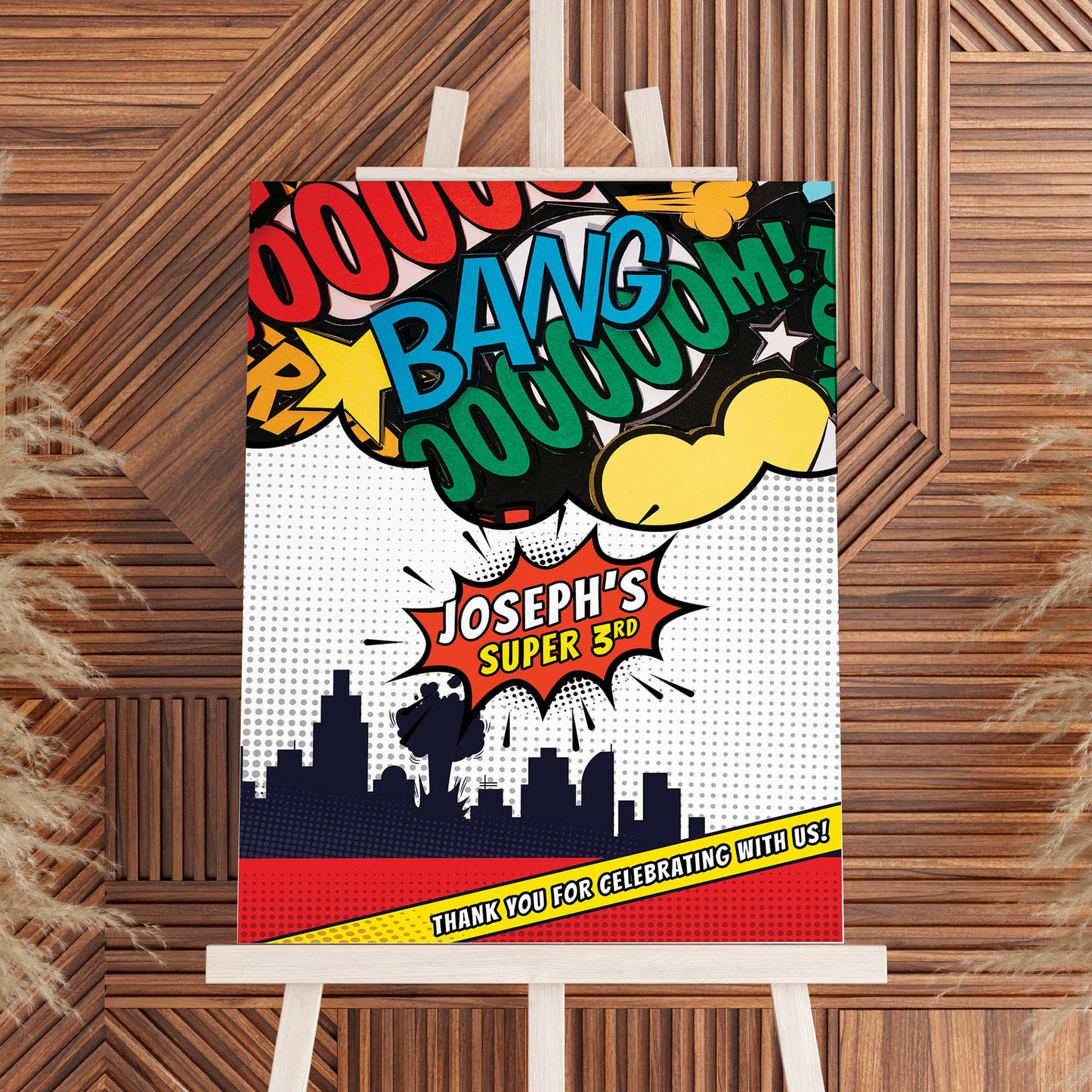 Personalised Superhero Birthday Sign, Superhero Welcome Sign, Superhero Party Sign, Superhero Party Décor, Party Decorations, Boys Party