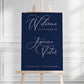 Elegant Navy Wedding Decor, Welcome to our Wedding Sign, Simple Navy Wedding, Navy Wedding Welcome Sign, Navy & White Wedding Entrance Sign