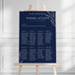 Elegant Navy Wedding Table Plan, Navy Seating Plan, Simple Navy Wedding Table Plan, Navy Find Your Seat Sign, Navy & White Wedding Entrance