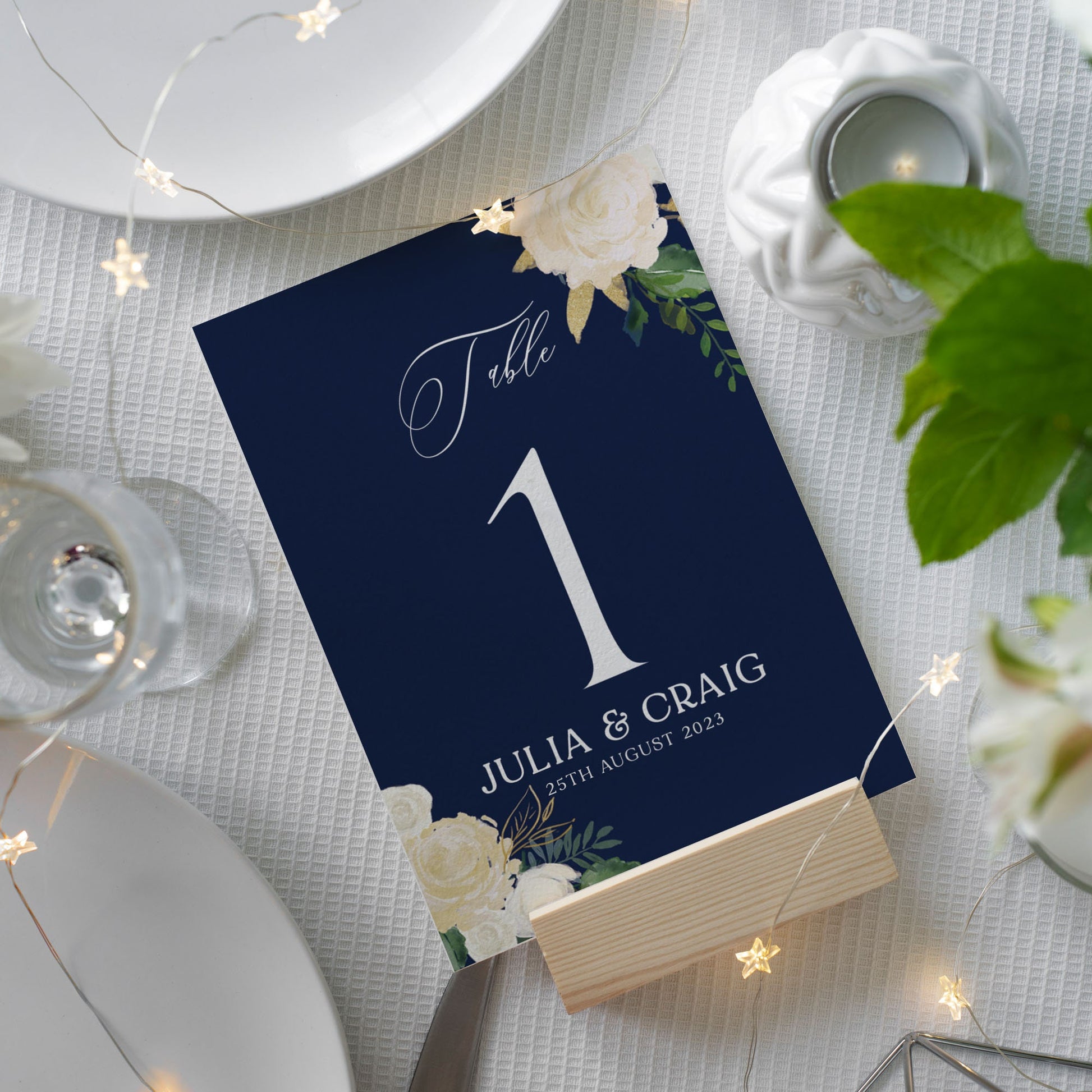 Navy Wedding Table Number Cards, Navy Floral Table Numbers, Table Decor Wedding, Wedding Table Number Cards, Navy Table Names