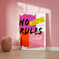 No Rules Poster, Rebellion Graffiti Poster, Preppy Aesthetic Maximalist Poster, College Dorm Art, Trending Aesthetic Decor, Digital