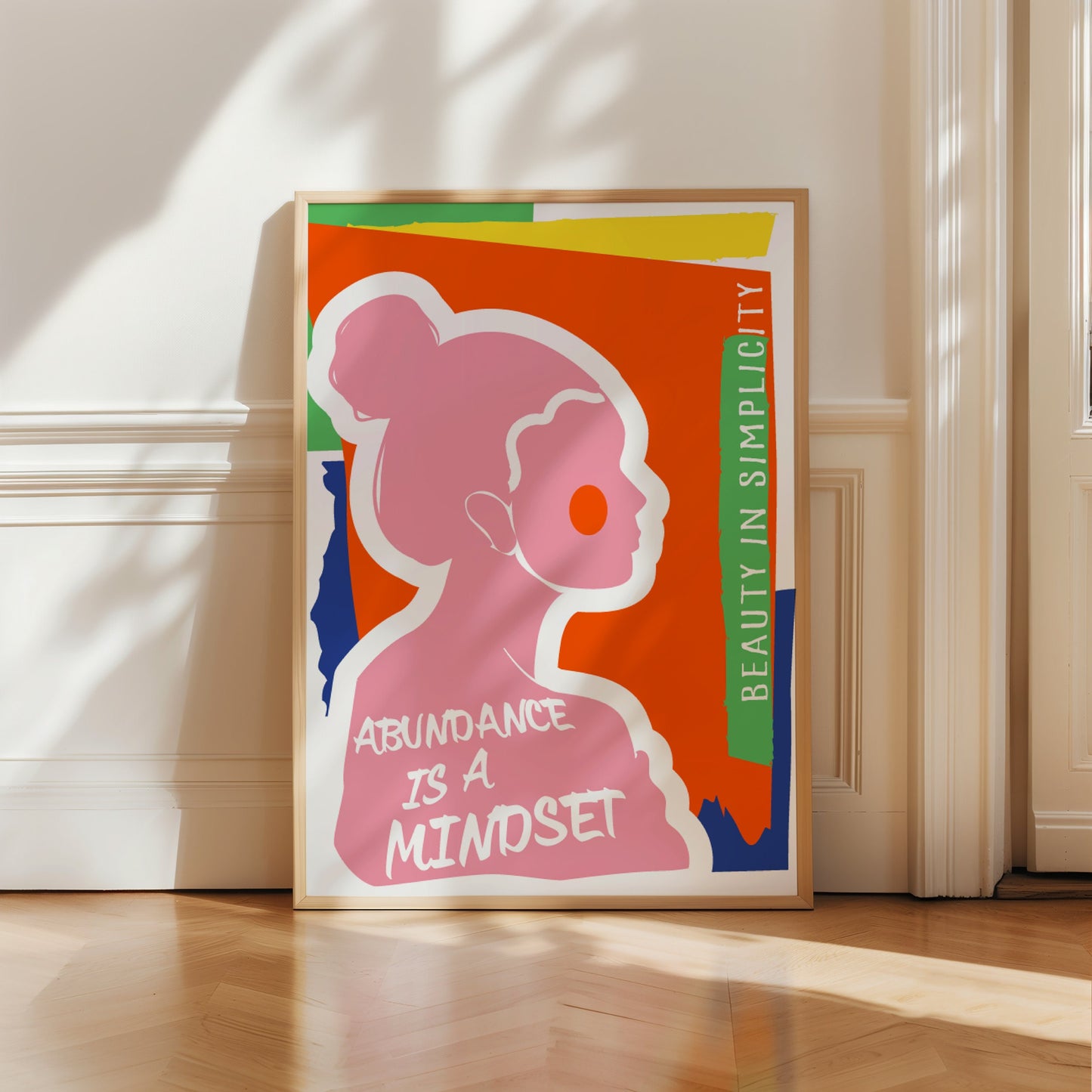 Mindset Poster Abundance is a Mindset Modern Poster Positivity Poster