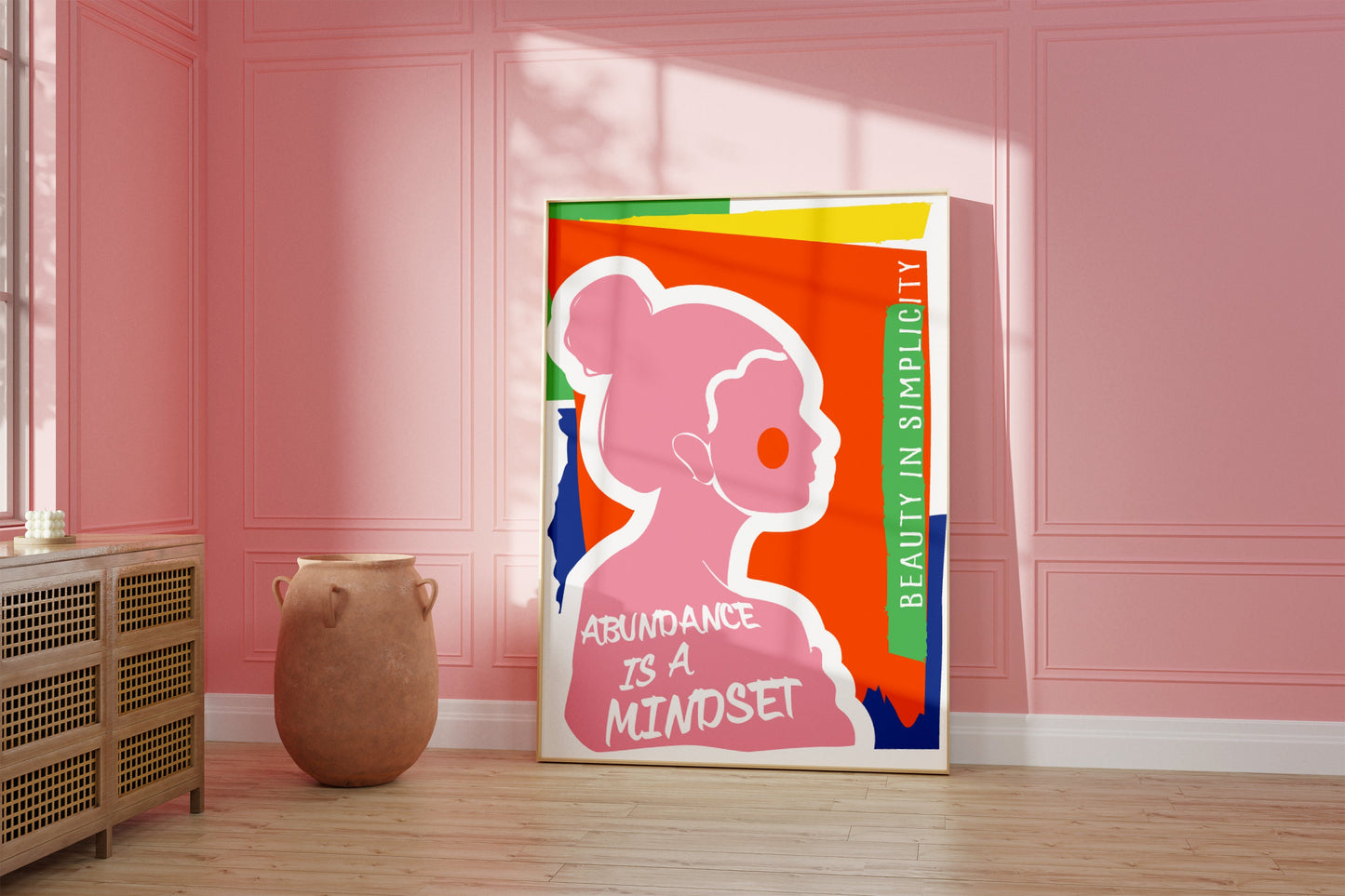 Mindset Poster Abundance is a Mindset Modern Poster Positivity Poster