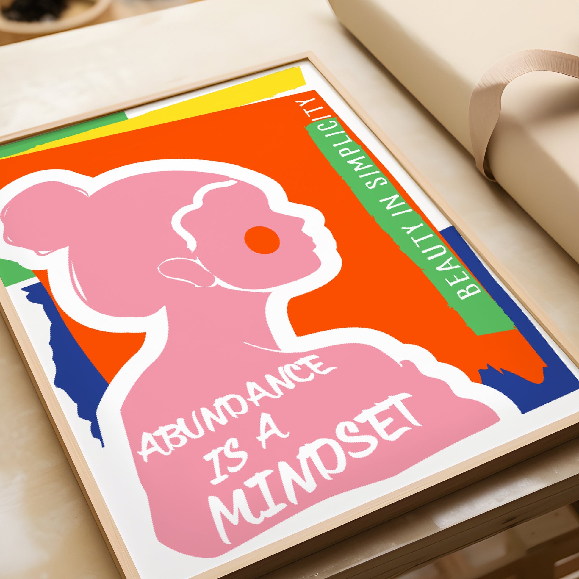 Mindset Poster Abundance is a Mindset Modern Poster Positivity Poster
