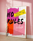 No Rules Poster, Rebellion Graffiti Poster, Preppy Aesthetic Maximalist Poster, College Dorm Art, Trending Aesthetic Decor, Digital