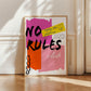 No Rules Poster, Rebellion Graffiti Poster, Preppy Aesthetic Maximalist Poster, College Dorm Art, Trending Aesthetic Decor, Digital