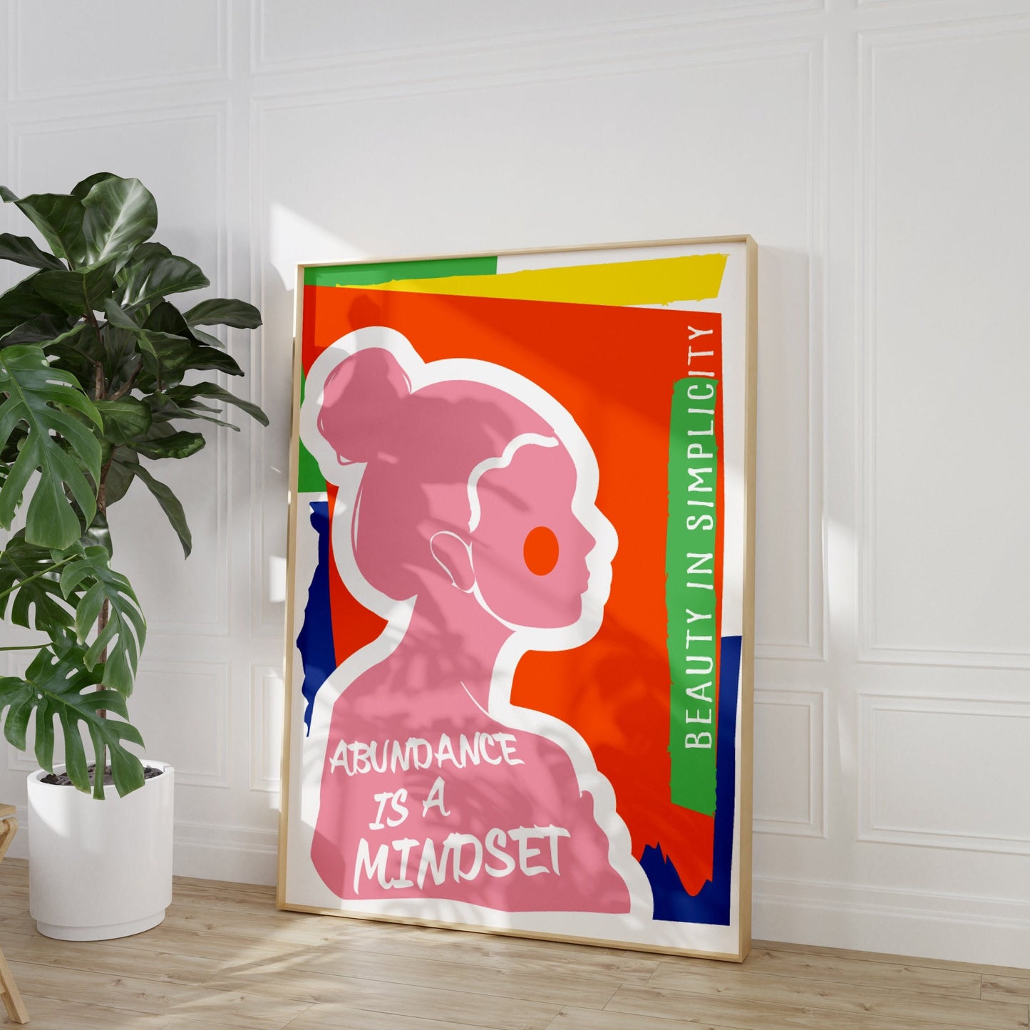 Mindset Poster Abundance is a Mindset Modern Poster Positivity Poster