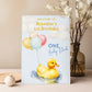 Duck First Birthday Party Welcome Sign One Lucky Duck Birthday Sign Rubber Duck Party Sign, Printed Foamboard