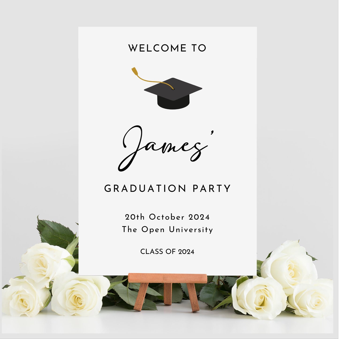 Graduation Party Sign, Minimalist Welcome to Graduation Sign, Graduation Decorations, College Graduation Party, Printed Foamboard