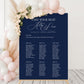 Elegant Navy Wedding Table Plan, Navy Seating Plan, Simple Navy Wedding Table Plan, Navy Find Your Seat Sign, Navy Wedding Entrance