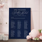 Elegant Navy Wedding Table Plan, Navy Seating Plan, Simple Navy Wedding Table Plan, Navy Find Your Seat Sign, Navy Wedding Entrance