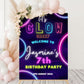 Glow Party Welcome Sign Neon Glow Birthday Party Custom Sign Girls Birthday Party Sign Let's Glow Crazy Party Sign School Leavers Party Sign