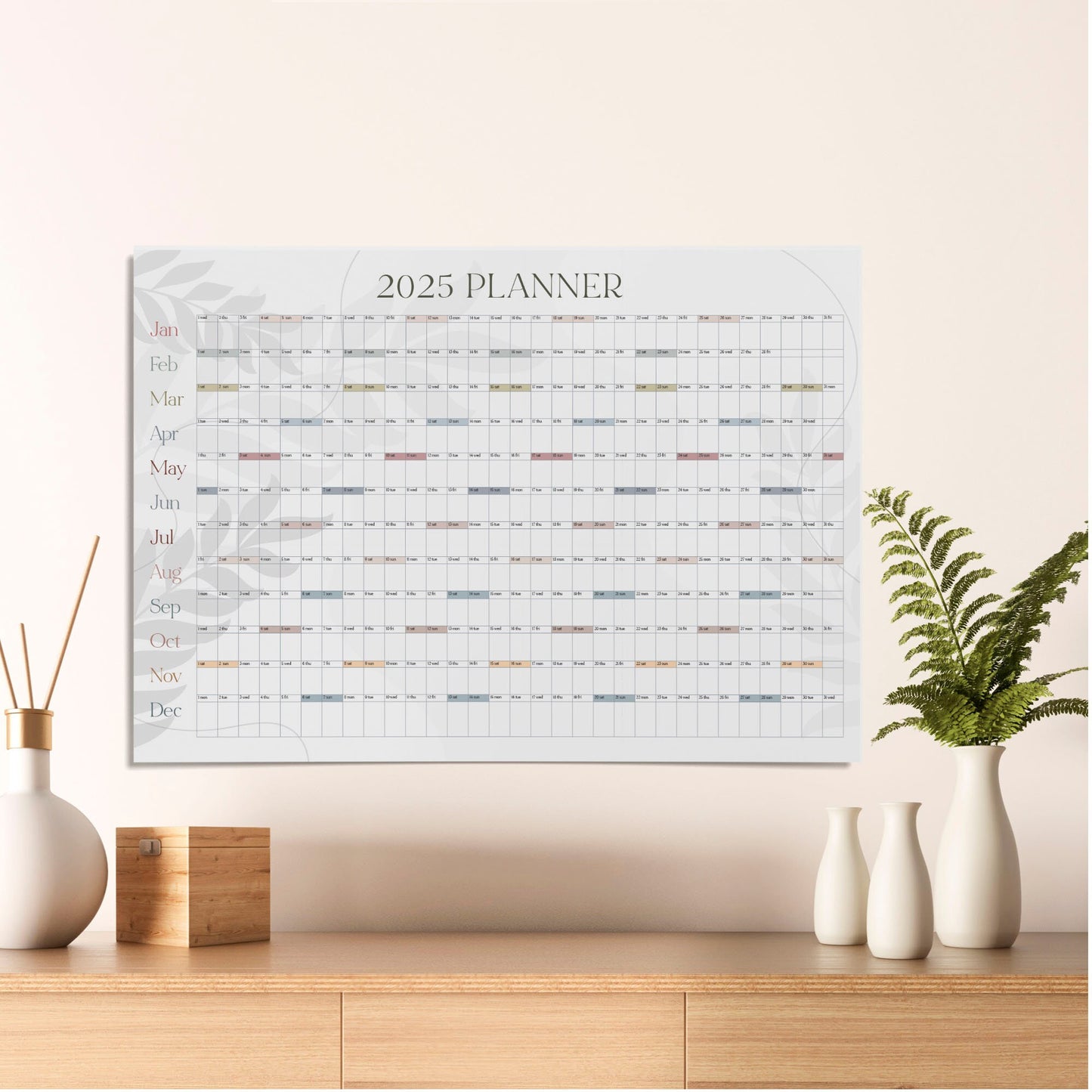 2024 or 2025 Year Wall Calendar, A1 Year Planner, Large Annual Wall Planner, A1 Office Wall Planner, Year to View Calendar