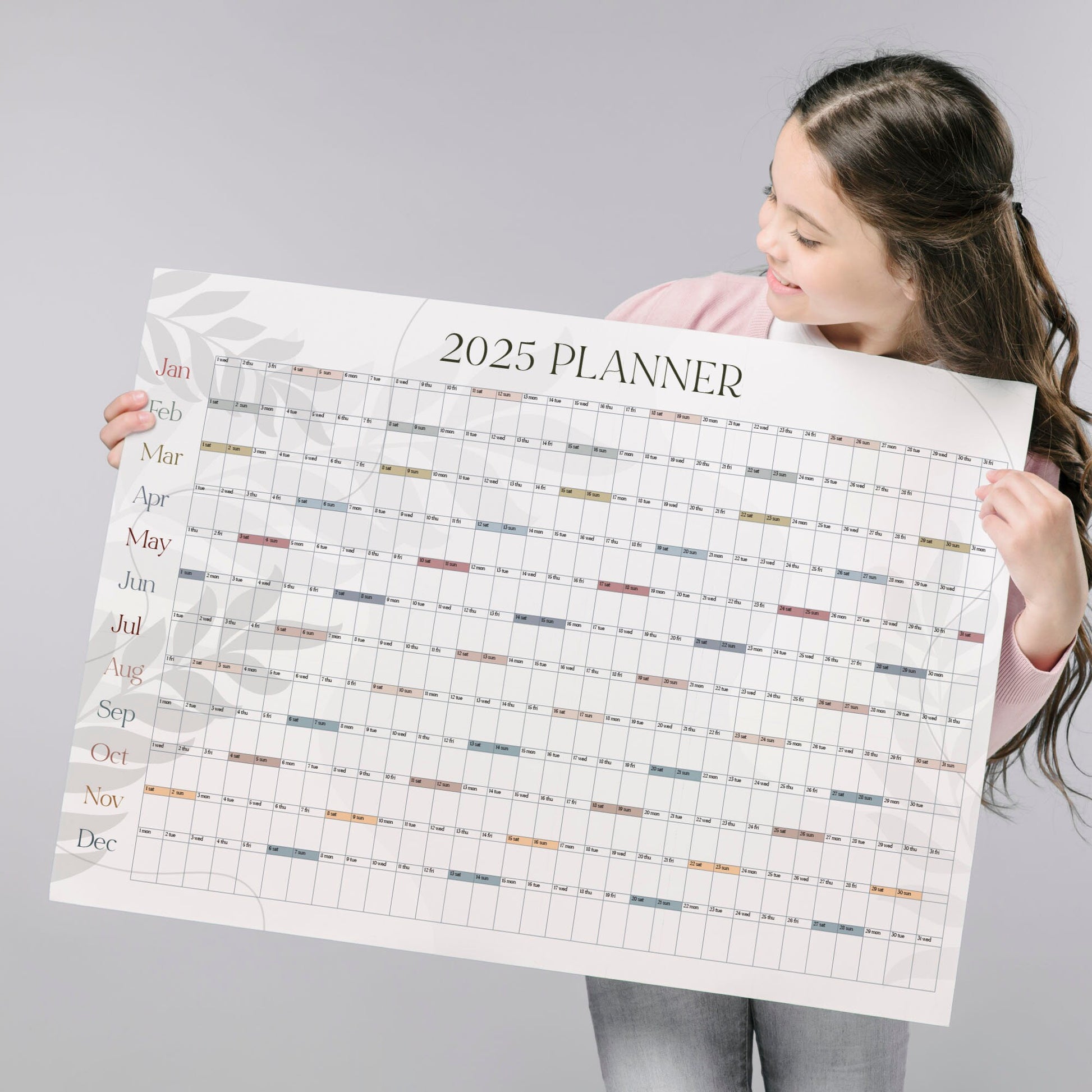 2024 or 2025 Year Wall Calendar, A1 Year Planner, Large Annual Wall Planner, A1 Office Wall Planner, Year to View Calendar