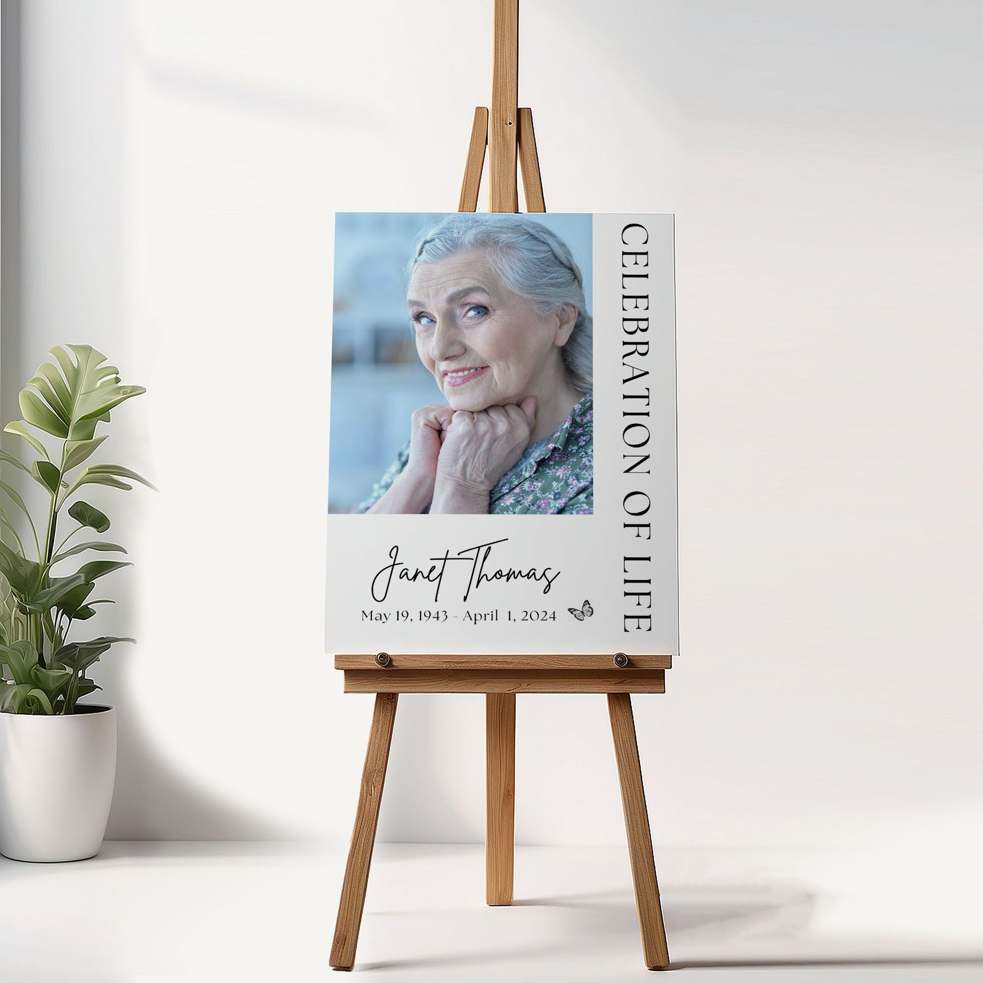 Personalised Funeral Memorial Sign In Loving Memory Funeral Sign Foamboard Funeral Sign Remembrance Foam Signs Photo Memorial Signs