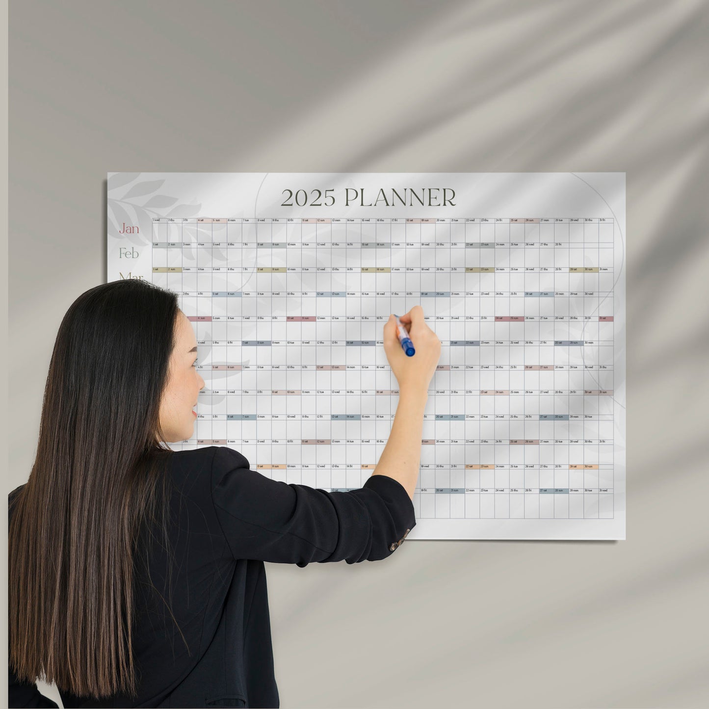 2024 or 2025 Year Wall Calendar, A1 Year Planner, Large Annual Wall Planner, A1 Office Wall Planner, Year to View Calendar