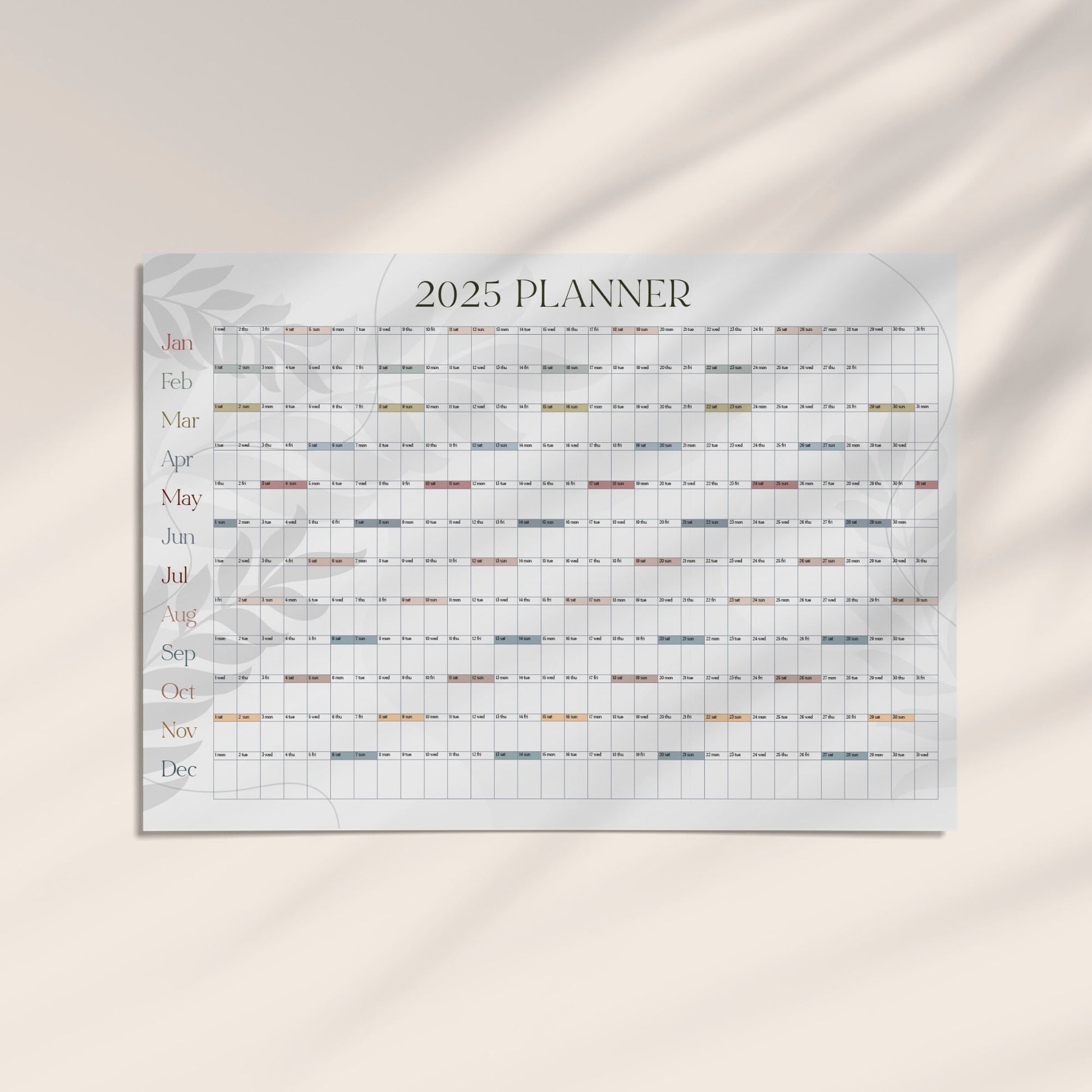 2024 or 2025 Year Wall Calendar, A1 Year Planner, Large Annual Wall Planner, A1 Office Wall Planner, Year to View Calendar