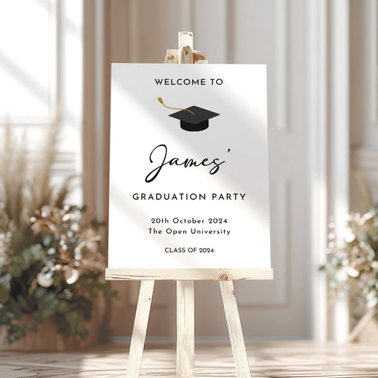 Graduation Party Sign, Minimalist Welcome to Graduation Sign, Graduation Decorations, College Graduation Party, Printed Foamboard