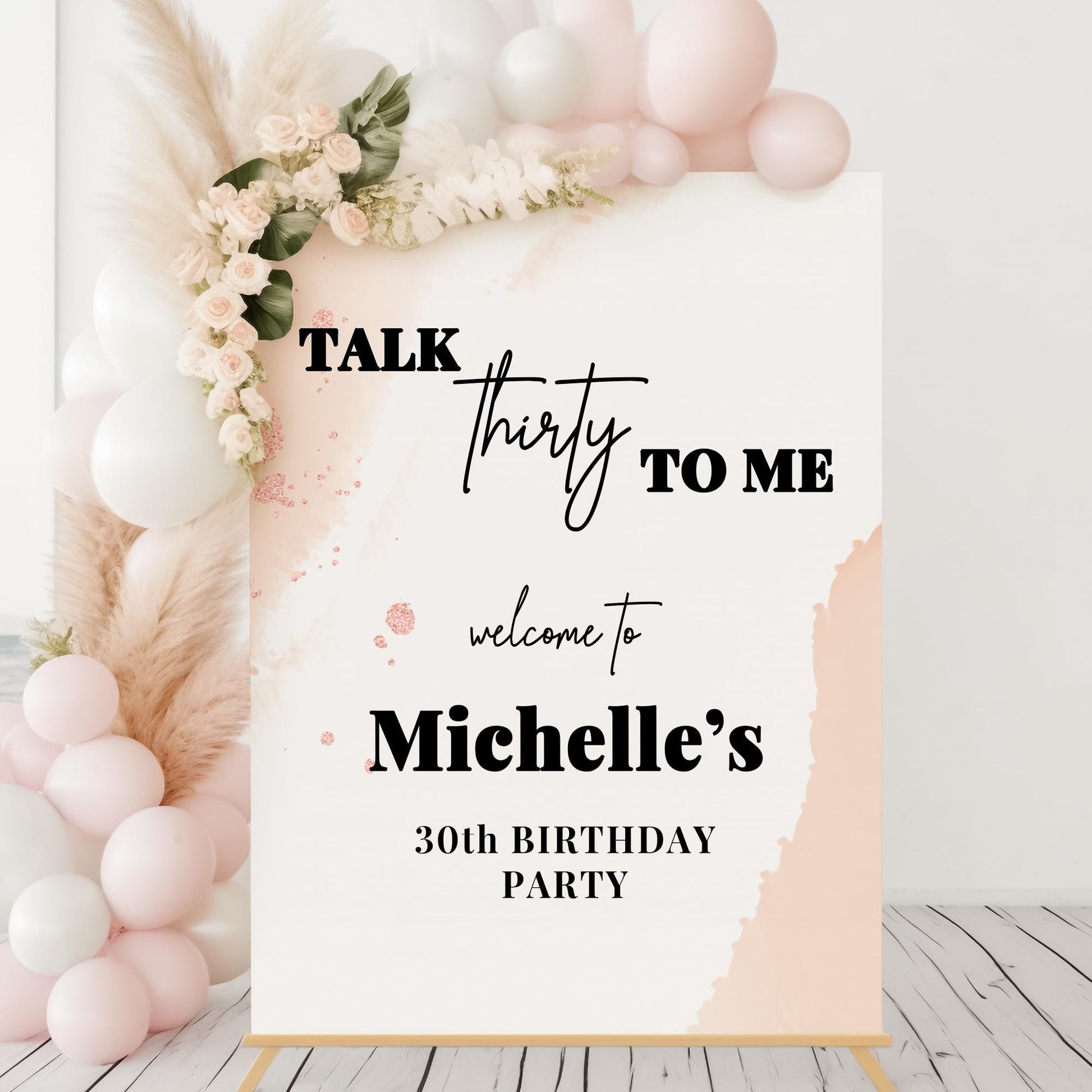 Talk Thirty To Me Birthday Party Sign