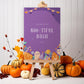 Halloween Table Sign Pumpkin & Ghosts Halloween Party Decor Halloween Decorations, Purple Halloween Sweet Table Sign, Printed Foamboard