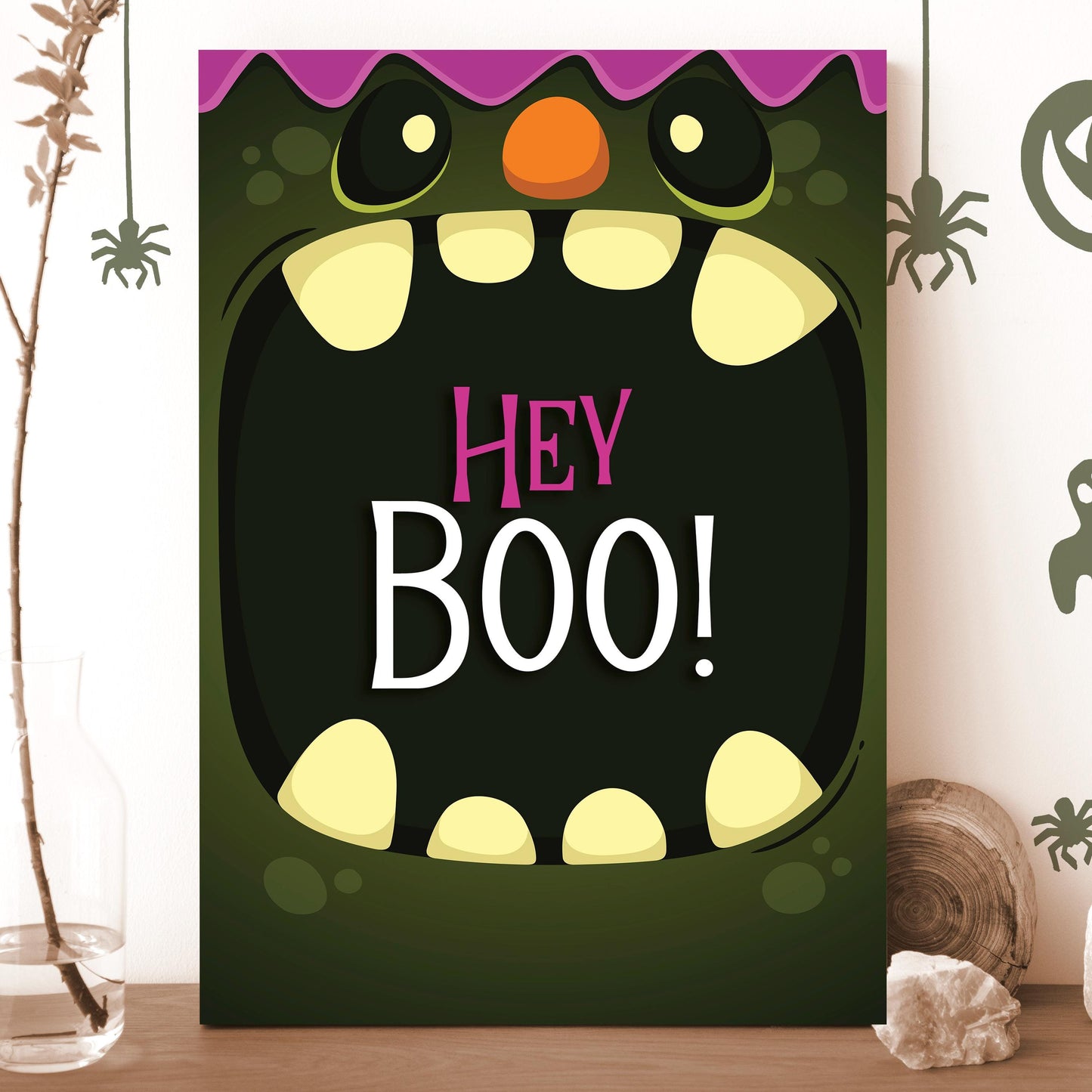 Goblin Halloween Party Photobooth Frame and Matching Table Sign Spooky Halloween Decorations Personalised 2 Piece Set, Printed Foamboard