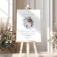 Blue Christening Welcome Sign with Photo Baptism Sign Son Baptism Day Decorations Blue Naming Day or Dedication Day Sign, Printed Foamboard