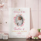 Pink Baptism Welcome Sign with Photo Christening Welcome Sign Daughter Baptism Day Pink Floral Naming Day Sign, Printed Foamboard