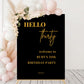 Black and Gold Hello 30 Welcome Party Sign, Gold 30th Birthday Party Sign, Minimalist Birthday Party Welcome Sign, ANY AGE