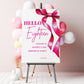 Pink Bow Birthday Welcome Sign - Bow Birthday Sign, 18th Birthday, 21st Birthday, 30th Birthday, ANY AGE, Printed on 5mm Foamboard