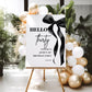 Black Bow Birthday Welcome Sign - Bow Birthday Sign, 18th Birthday, 21st Birthday, 30th Birthday, ANY AGE, Printed on 5mm Foamboard