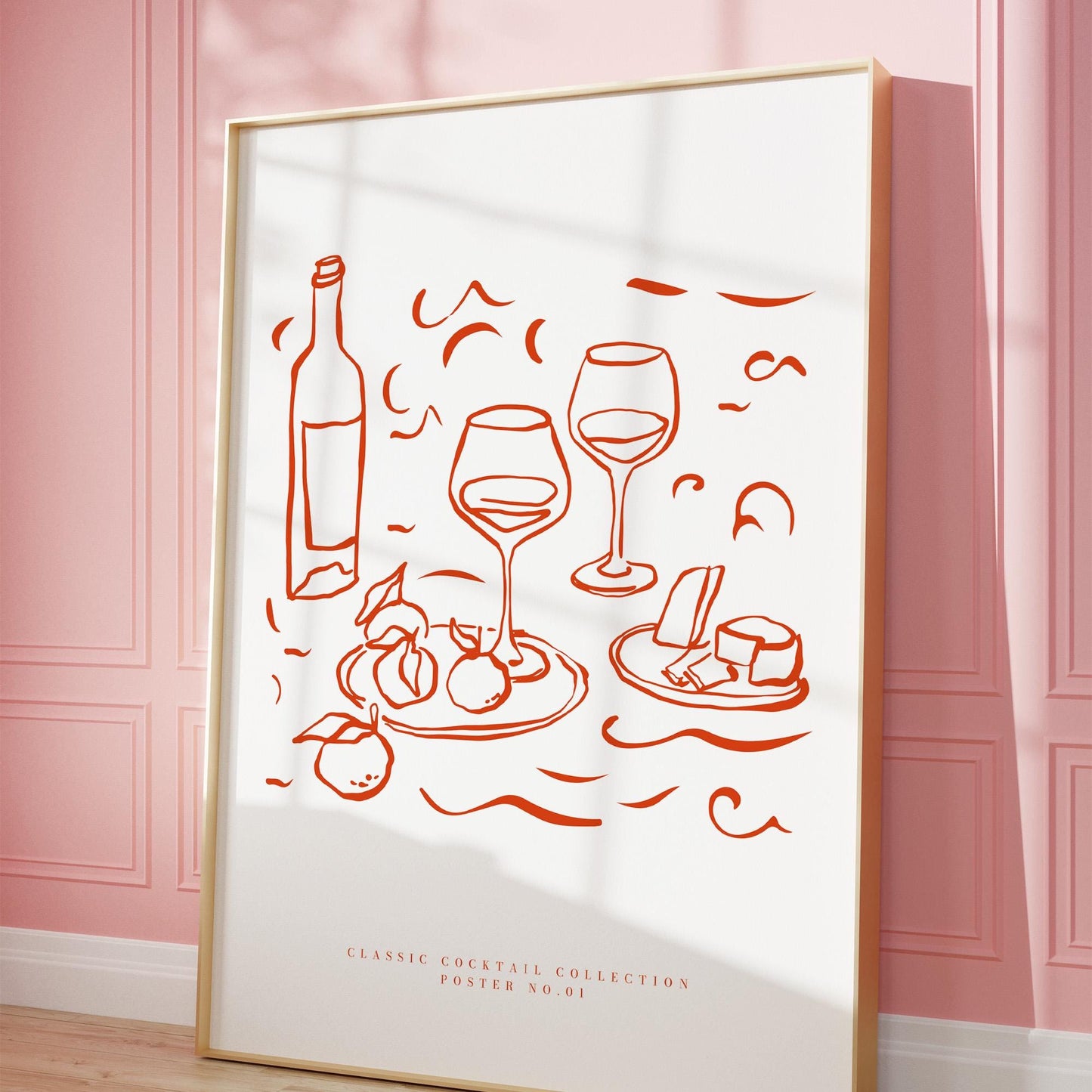 Classic Cocktail Collection Wall Art Print Wine Bar Decor Vintage Kitchen Poster Minimalist Line Art Fine Art | UNFRAMED POSTER